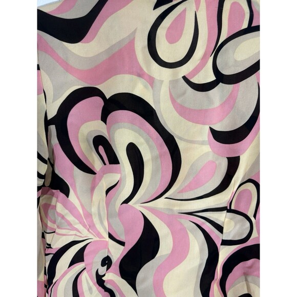 Grace Dane Lewis Womens 100% Silk Blouse Sz6 Art Color Abstract Button Up Blouse - Picture 5 of 9